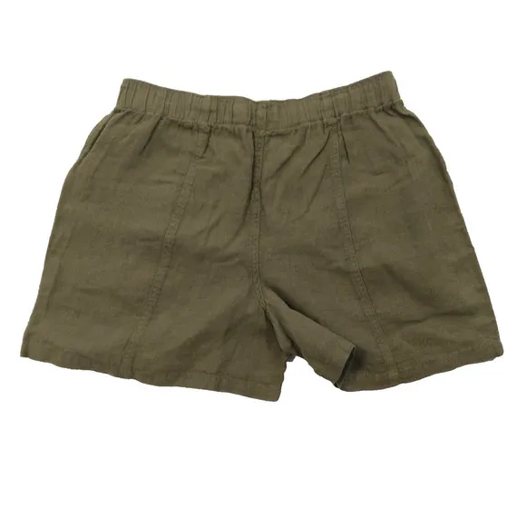 Faherty Womens size XS Cuffed Arlie Day Linen Shorts 3&quot; White