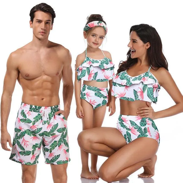 Family Matching Tropical Swimsuits