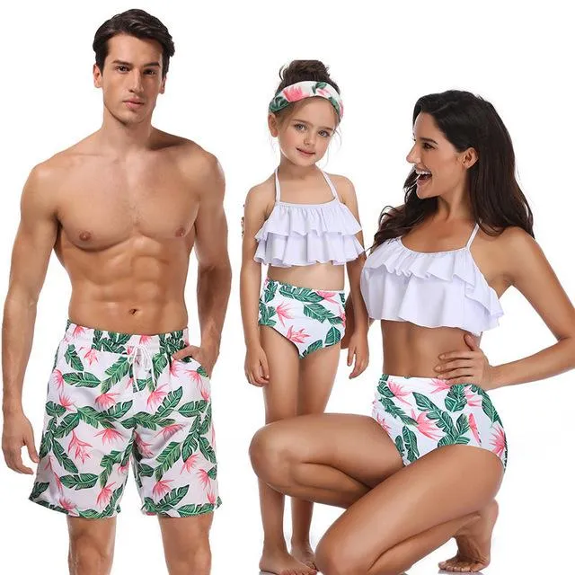 Family Matching Tropical Swimsuits