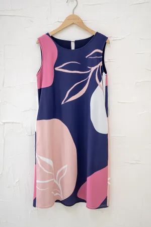 (FIRE DEAL) *COLOUR RUN* KARINA REVERSIBLE SHIFT DRESS IN NAVY