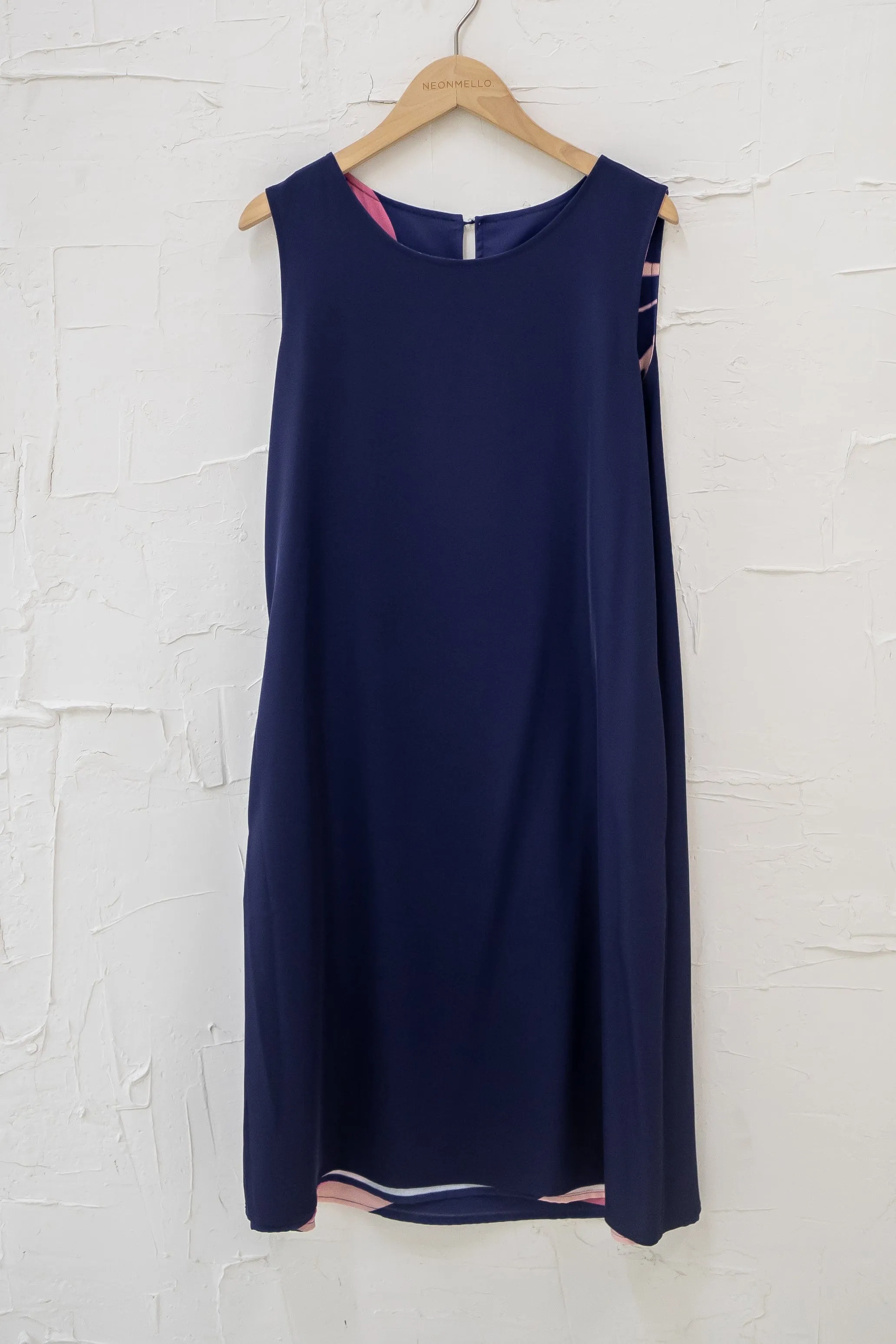 (FIRE DEAL) *COLOUR RUN* KARINA REVERSIBLE SHIFT DRESS IN NAVY