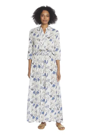 Flower Long Shirt Dress