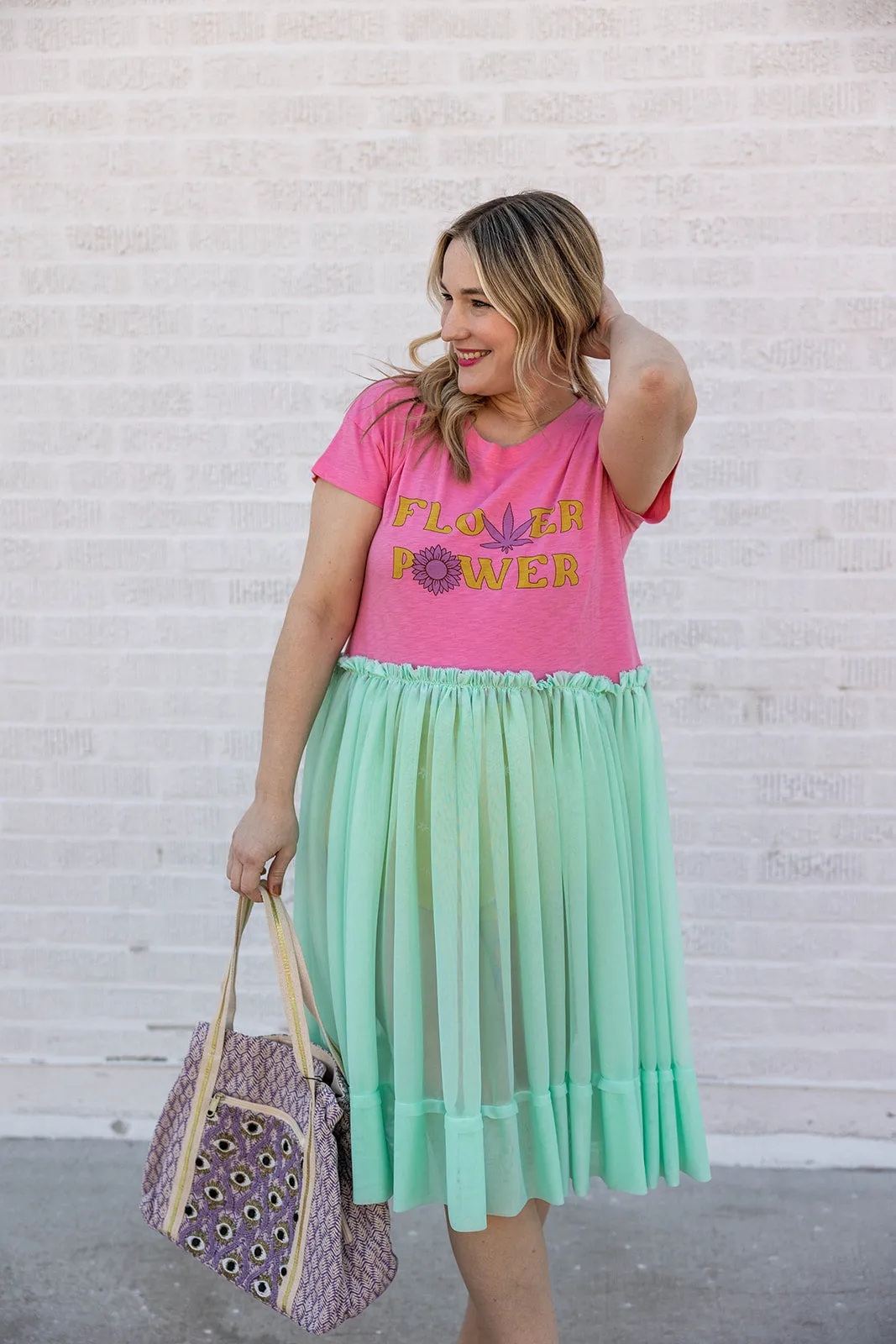 flower power tulle tee