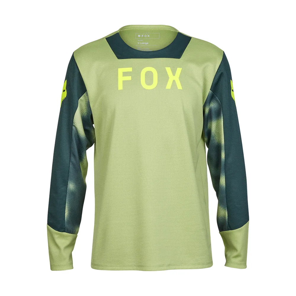 Fox Youth Defend Ls Jersey Race - Pale Green