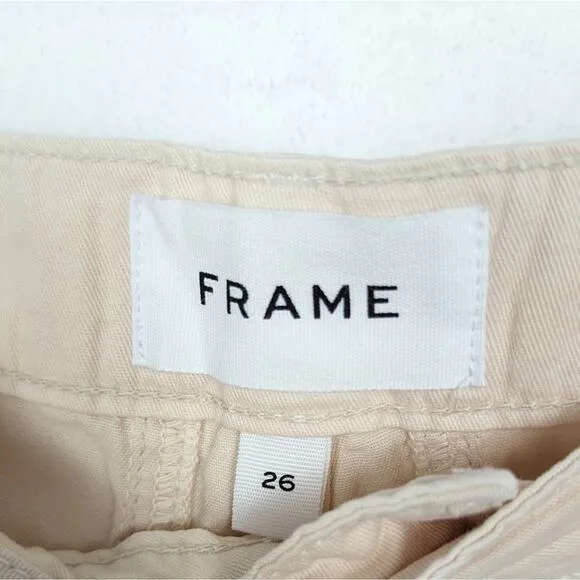 Frame Washed Nude Pink Slouch Pocket Denim Shorts