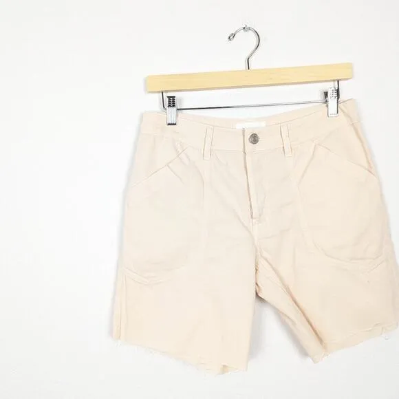 Frame Washed Nude Pink Slouch Pocket Denim Shorts