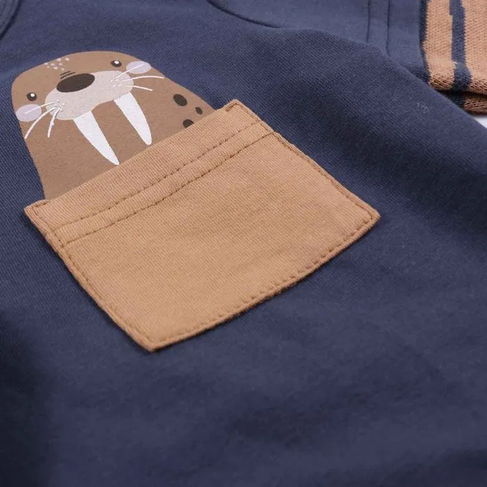 Fred's World Night Blue Organic Cotton Polar Top