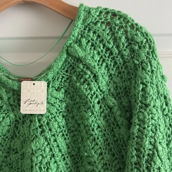 Free people in a swirl pull over - bright lime