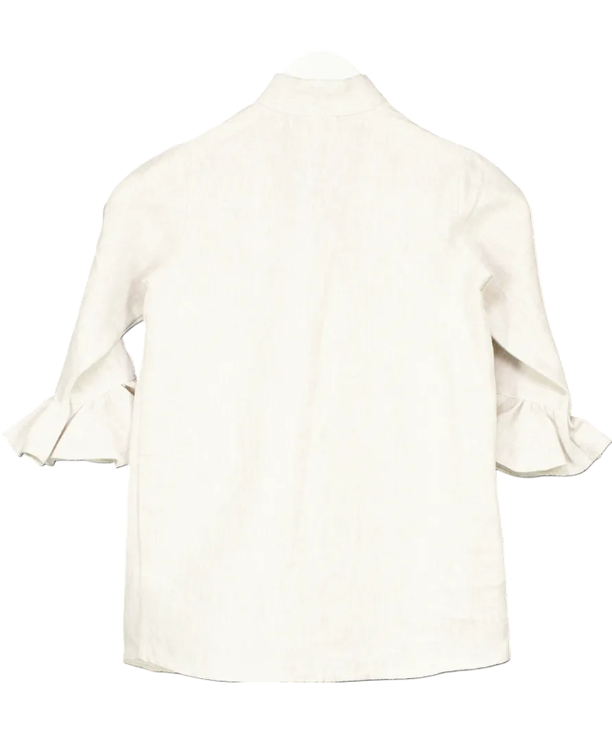 Freya Lillie Beige Marcia Frilled Linen Shirt 3 Years