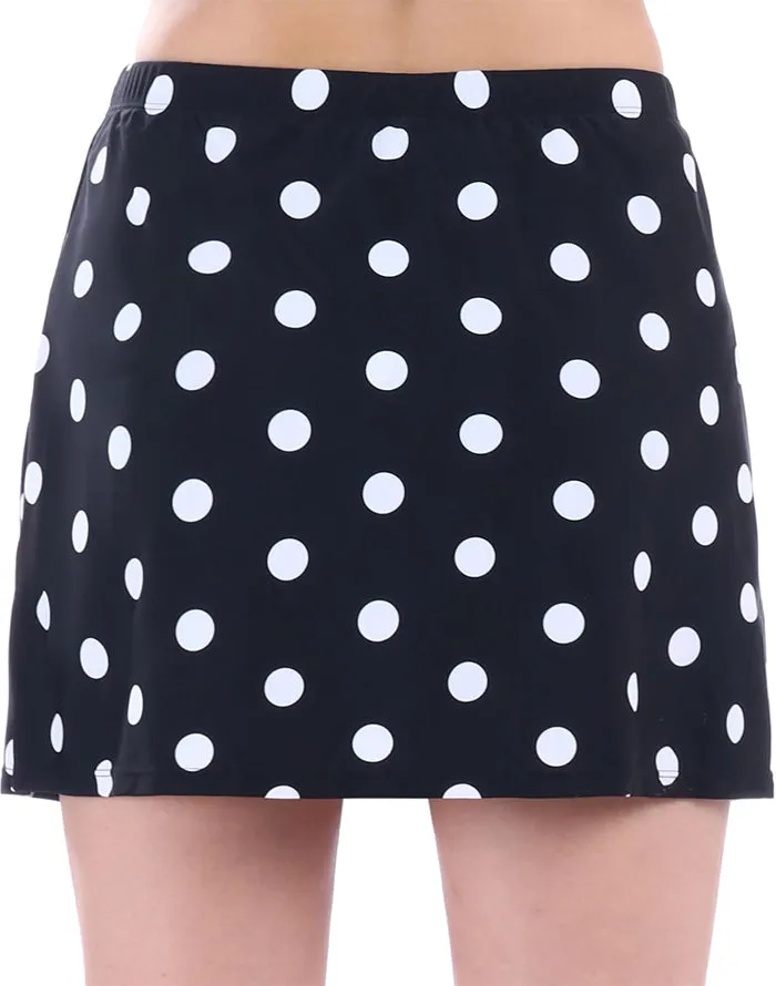 FULLFITALL - Chlorine Resistant A-Line Swim Skirt Polka Dots