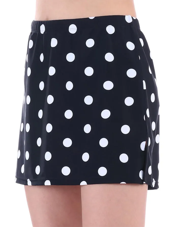 FULLFITALL - Chlorine Resistant A-Line Swim Skirt Polka Dots
