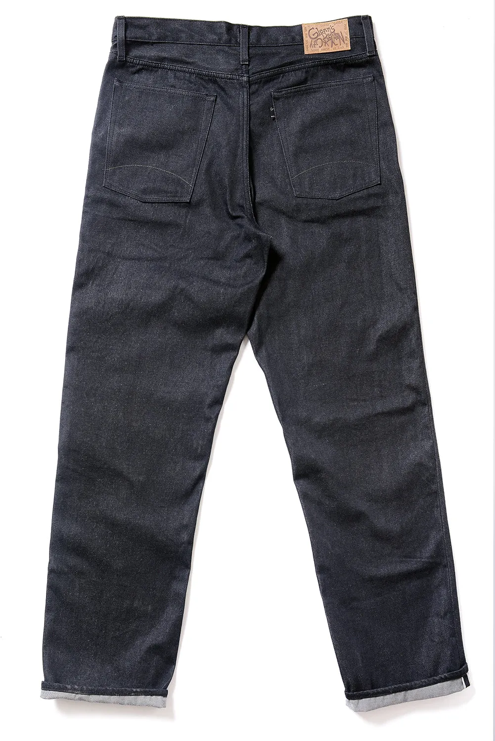 GD113 RELAXED WIDE LEG | Raw 13 Oz Selvedge Denim - Ash Black