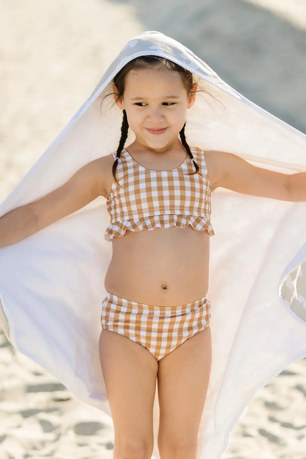 Gingham Bikini Set with Ruffle Top