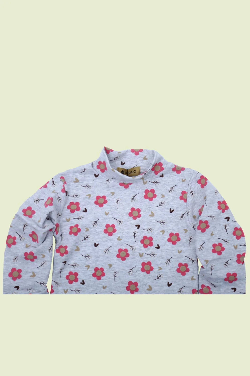 Girls Printed High Neck Tops