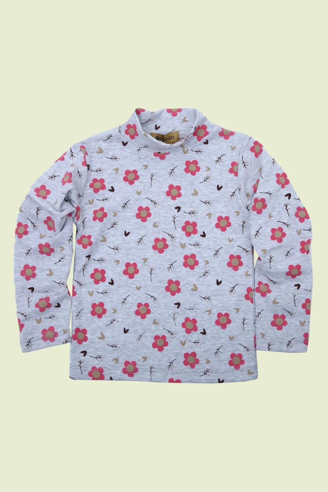 Girls Printed High Neck Tops