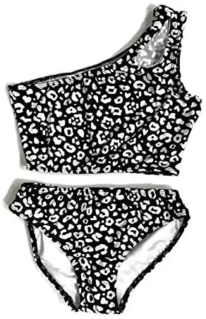 Girl's Two Piece One Shoulder Bathing Suit