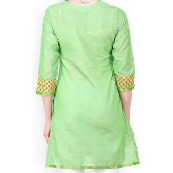 Green Chanderi Kurti