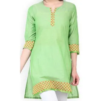Green Chanderi Kurti