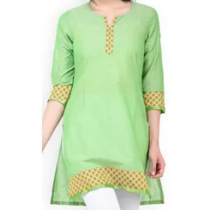 Green Chanderi Kurti