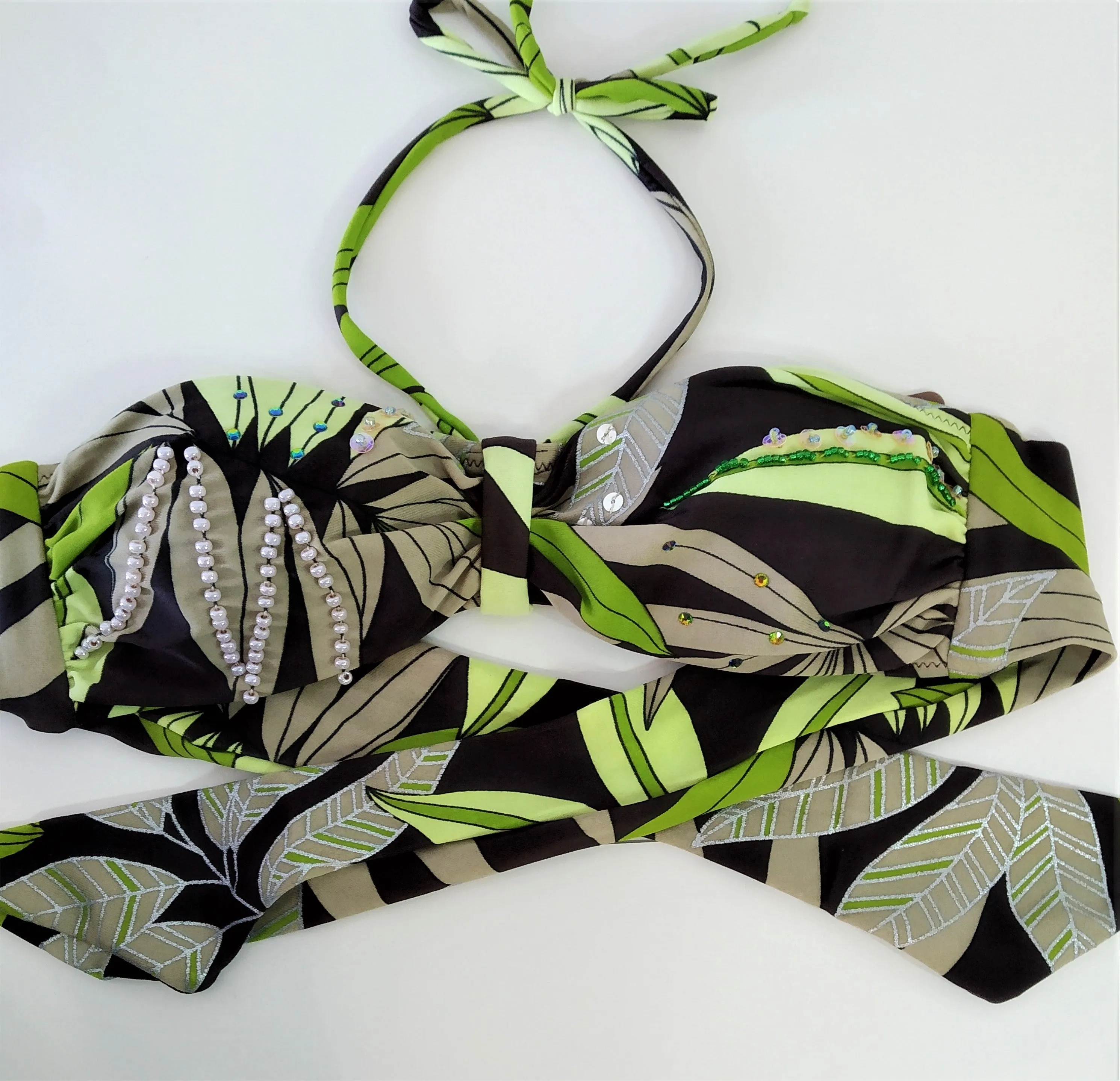 Green leaves Bikini Bandeau
