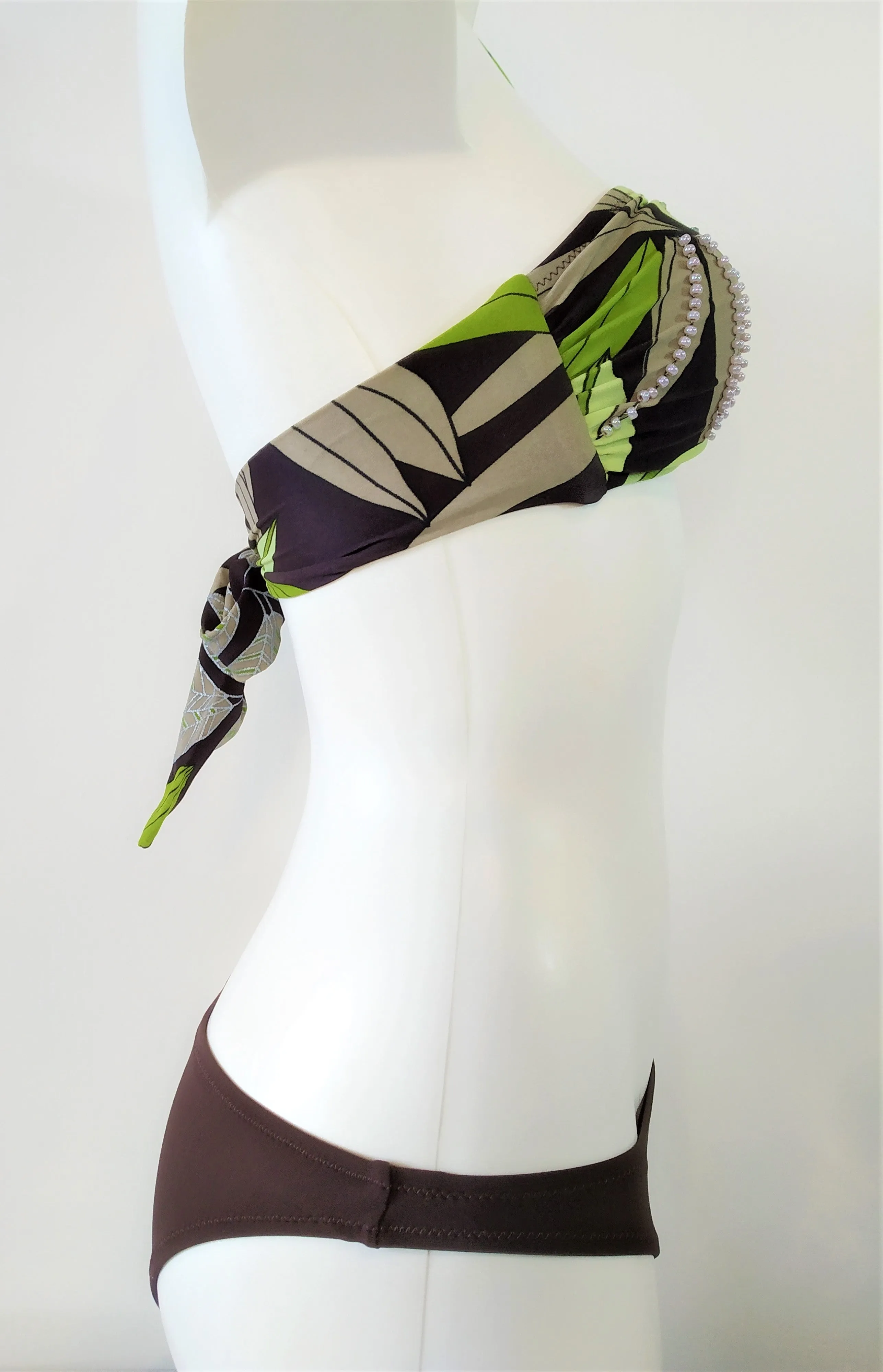 Green leaves Bikini Bandeau