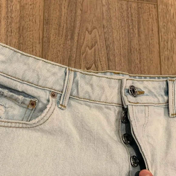 GRLFRND Helena Cut-off Denim Shorts