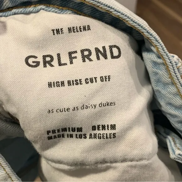 GRLFRND Helena Cut-off Denim Shorts