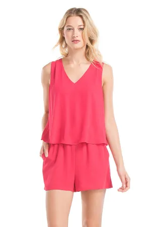 Hailey Romper | Hot Pink