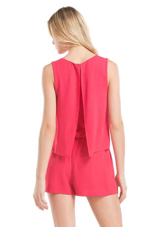 Hailey Romper | Hot Pink