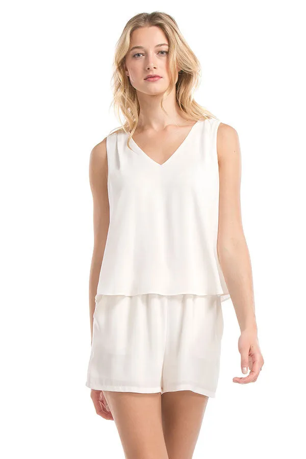 Hailey Romper | Ivory