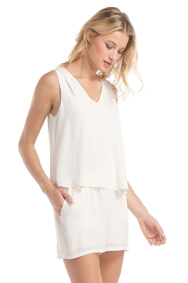 Hailey Romper | Ivory