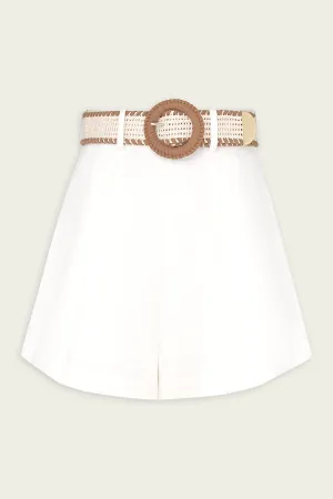 Halliday Tuck Short in Ivory