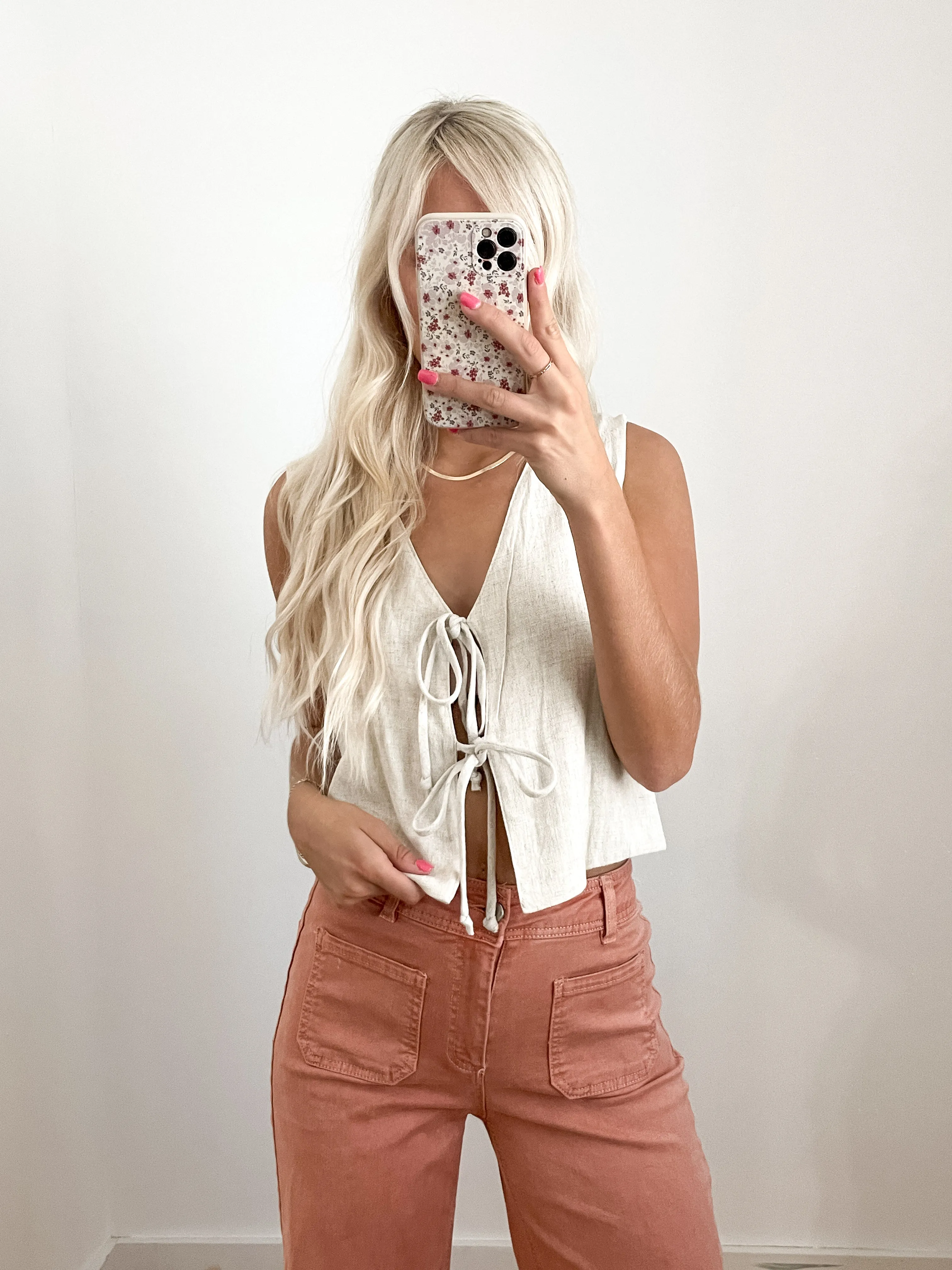 Halston Tie Top