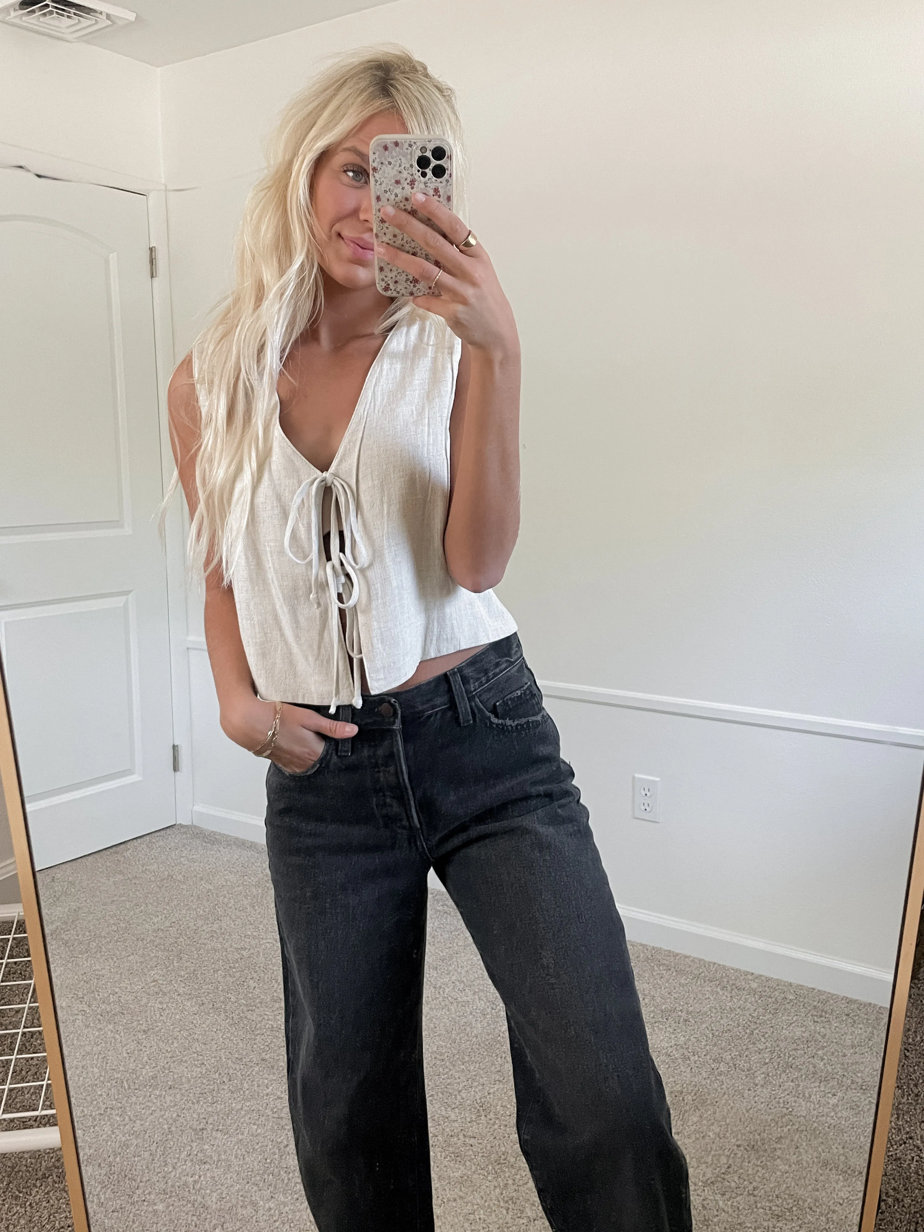 Halston Tie Top