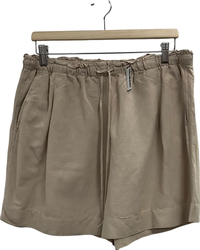 H&M Beige Linen Blend Shorts UK L
