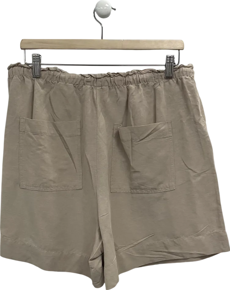 H&M Beige Linen Blend Shorts UK L