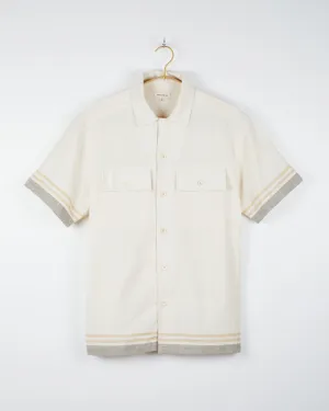 Harshil Two-Pocket Shirt in Tipping Stripe Border Natural