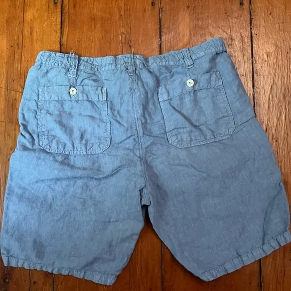 Hartford alternative classics 100% linen blue drawstring shorts size 8 / M / 52