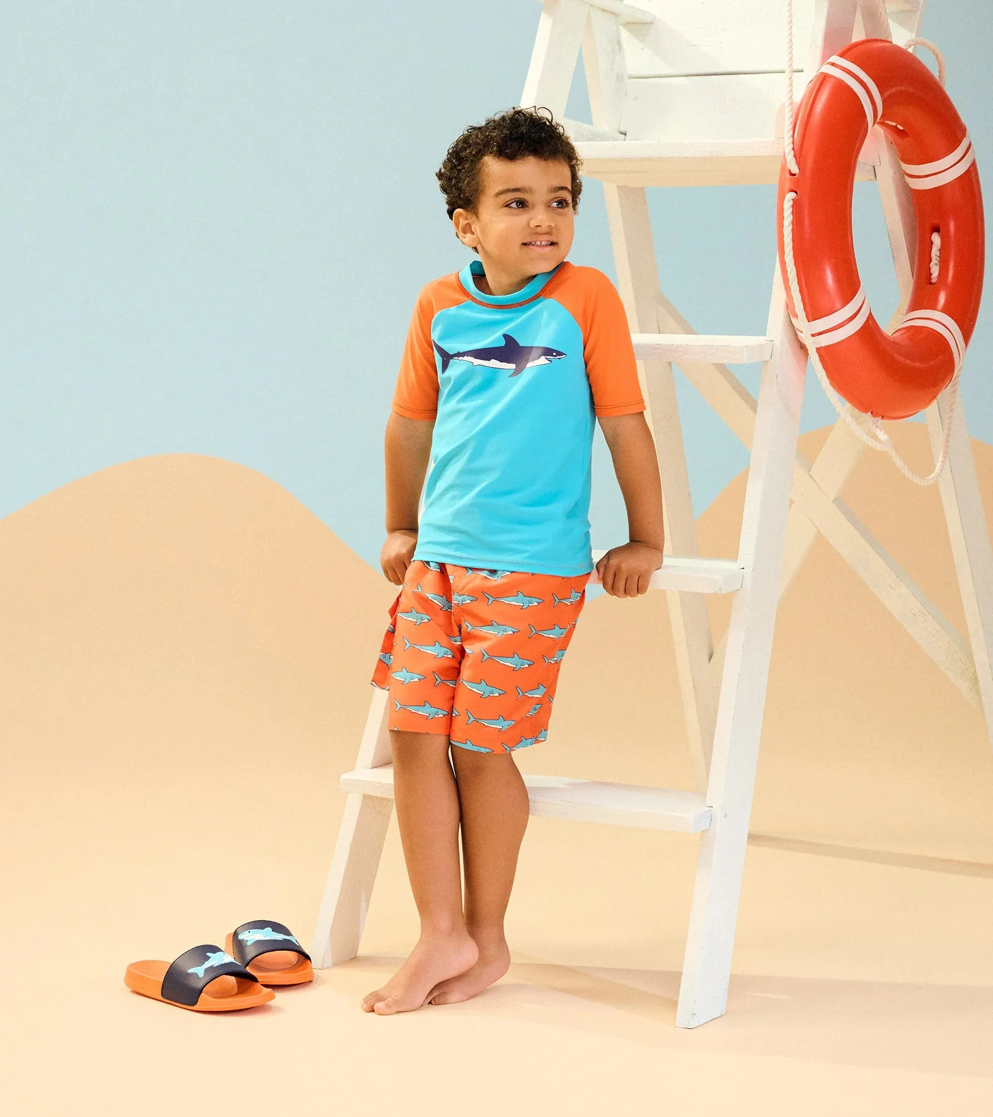 Hatley Shark Short Sleeve Rash Vest S25bck1203