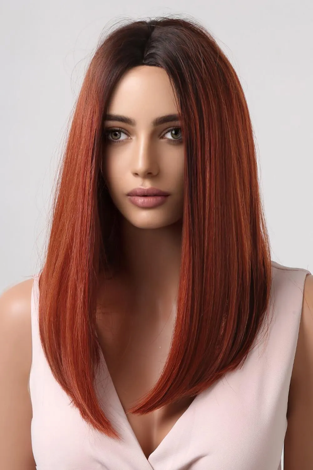 Hazel Blues® | 13*2" Full-Machine Wigs Synthetic Mid-Length Straight 27"