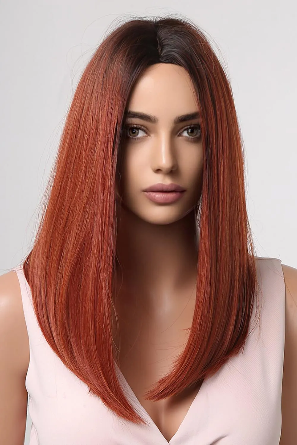 Hazel Blues® | 13*2" Full-Machine Wigs Synthetic Mid-Length Straight 27"