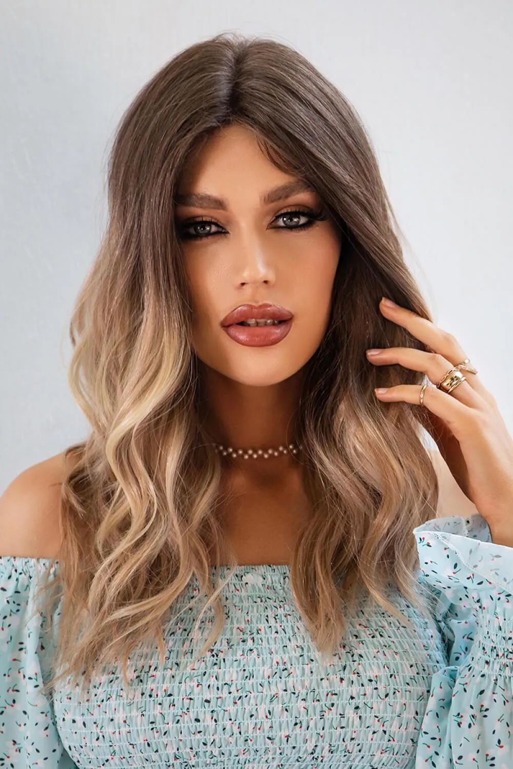 Hazel Blues® | Blonde Ombre Long Wave Lace Front Wigs 24"
