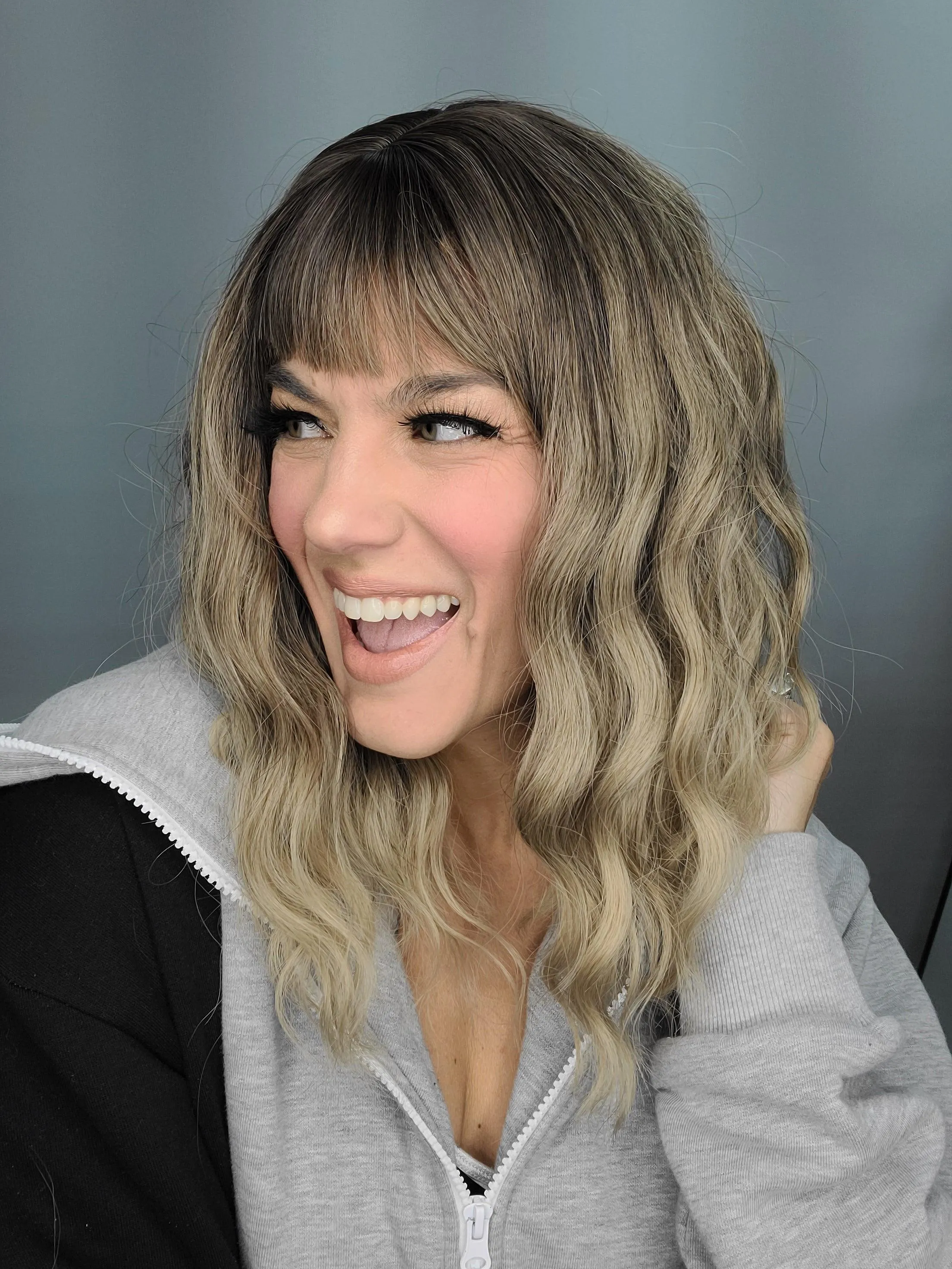 Hazel Blues® | Wavy Synthetic Wig Blonde Ombre