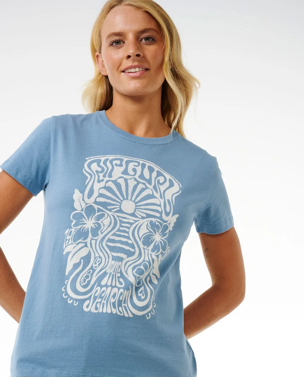 HIGH TIDE PSYCHIC STANDARD TEE - DUSTY BLUE
