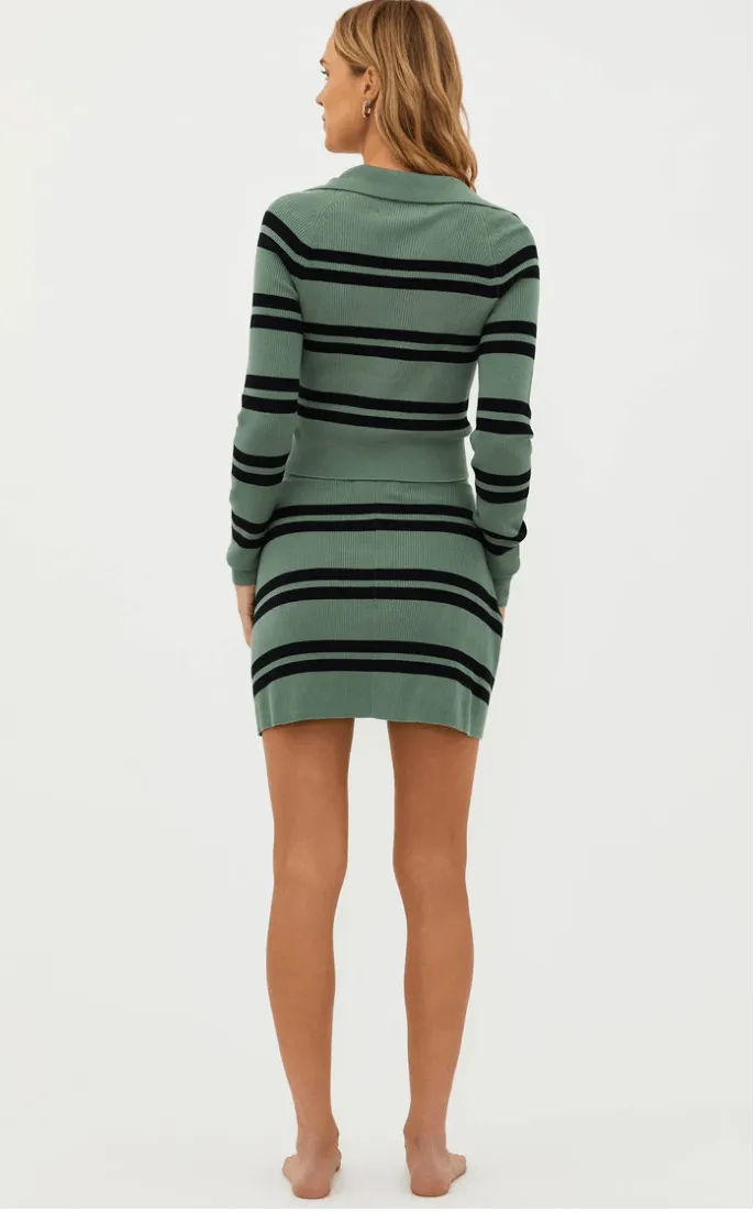 Holland Skirt Queen Palm Stripe