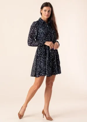 Holly Navy Shirt Mini Dress