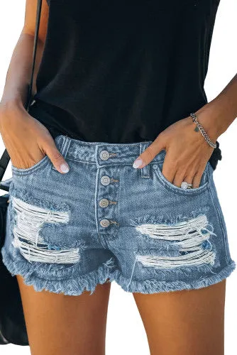 I Want You Distressed Shorts