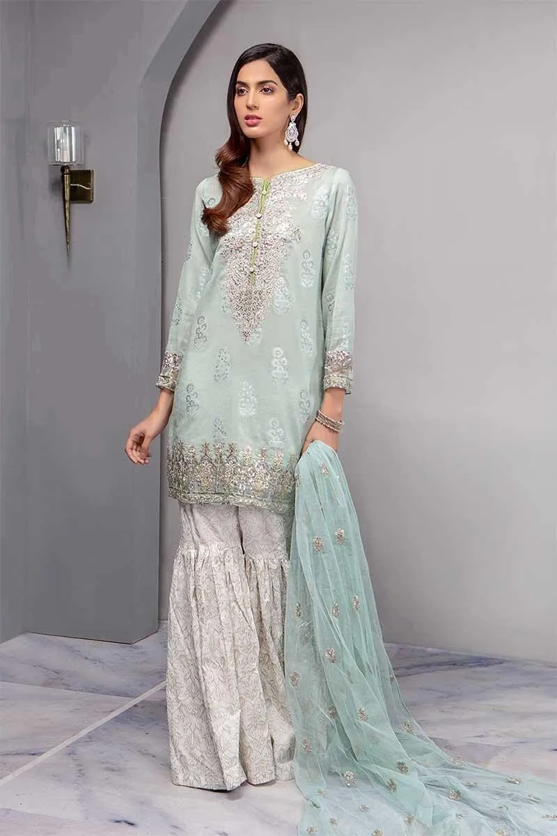 Indian Short Shirt Gharara Pants In Two Diffrent Color Model# L 1849