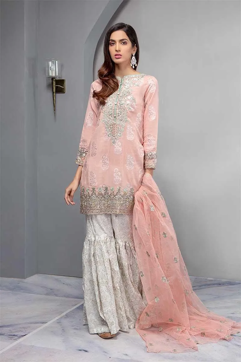 Indian Short Shirt Gharara Pants In Two Diffrent Color Model# L 1849