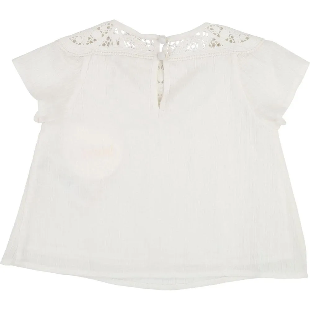 Ivory Blouse & Shorts
